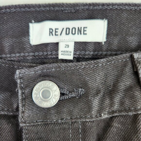 Re/Done Womens Originals 70s Low Rise Bell Bottom Jeans Size 29 Black New - Picture 2 of 14